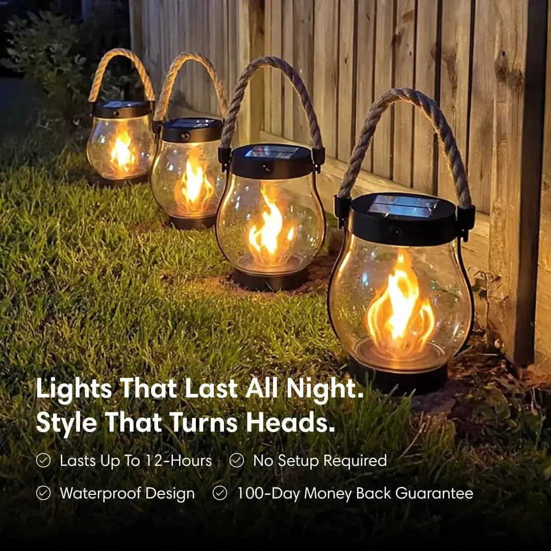 Outdoor Solar Hanging Pathway Lantern Light