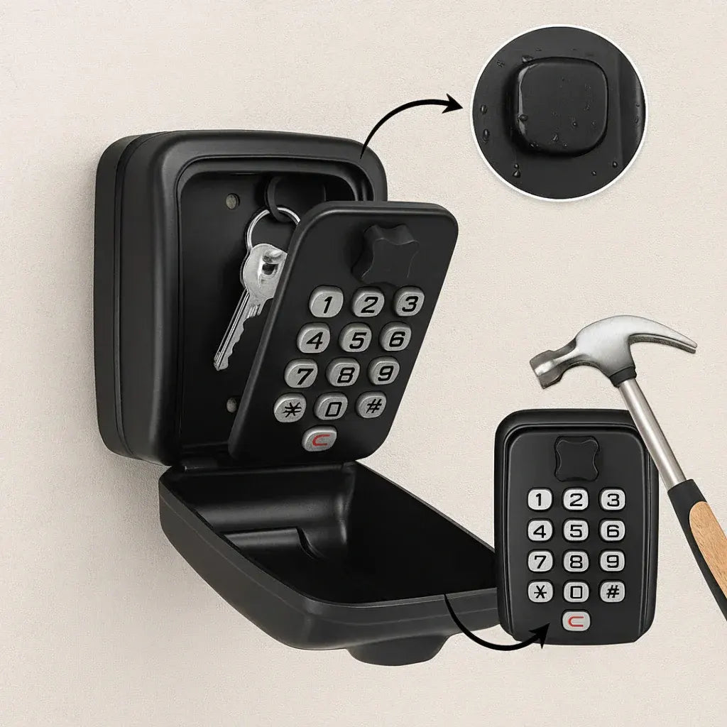 Outdoor Wall-Mounted Waterproof Combination Key Storage Lock Box