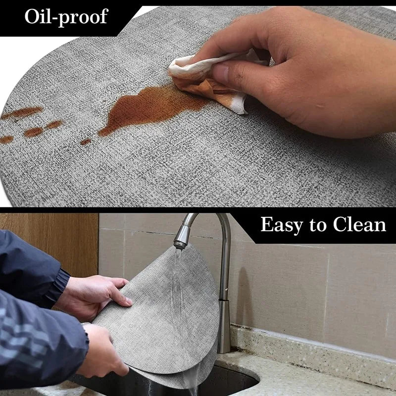 Oval Faux Leather Placemats - Heat Resistant & Non-Slip Table Mats