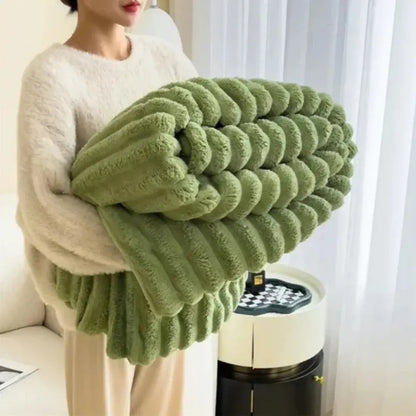 Oversized Cozy Plush Textured Soft Throw Blanket