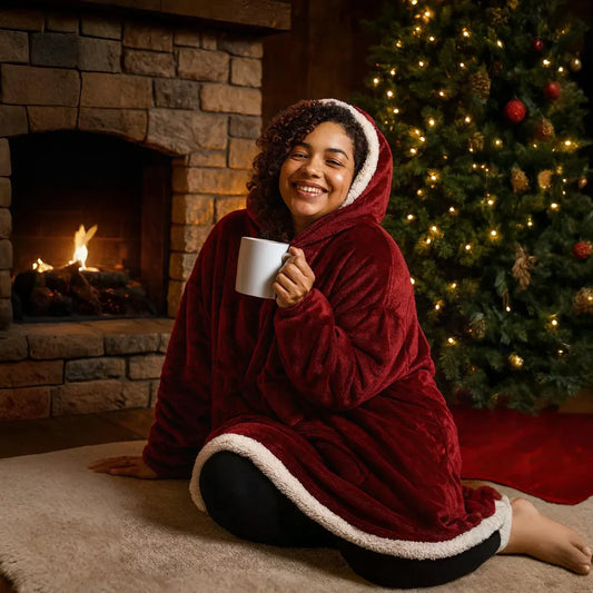 Oversized Wearable Blanket Hoodie for Women - Cozy Loungewear