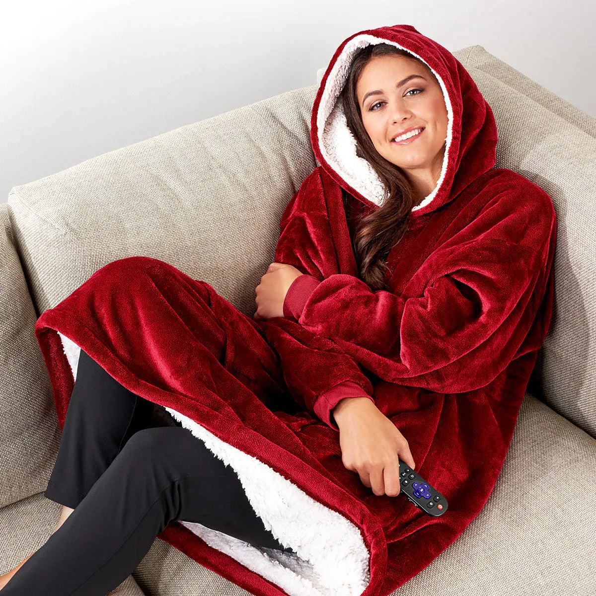 Oversized Wearable Blanket Hoodie for Women - Cozy Loungewear