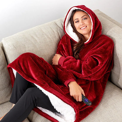 Oversized Wearable Blanket Hoodie for Women - Cozy Loungewear