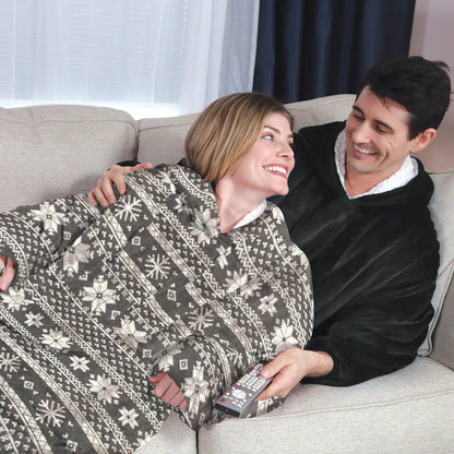 Oversized Wearable Blanket Hoodie for Women - Cozy Loungewear