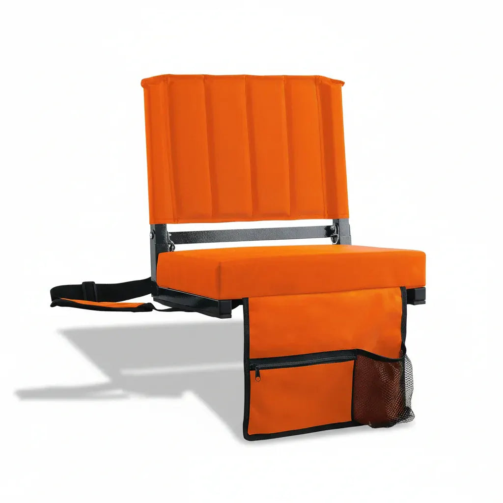 Padded Folding Bleacher Chair with Backrest for Stadium Seating