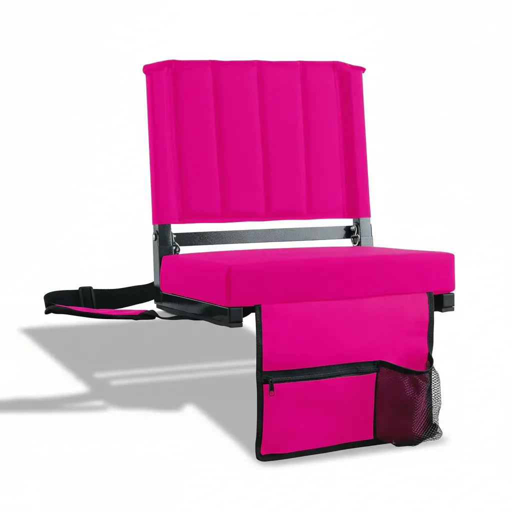 Padded Folding Bleacher Chair with Backrest for Stadium Seating