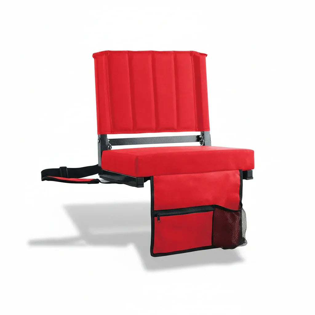 Padded Folding Bleacher Chair with Backrest for Stadium Seating