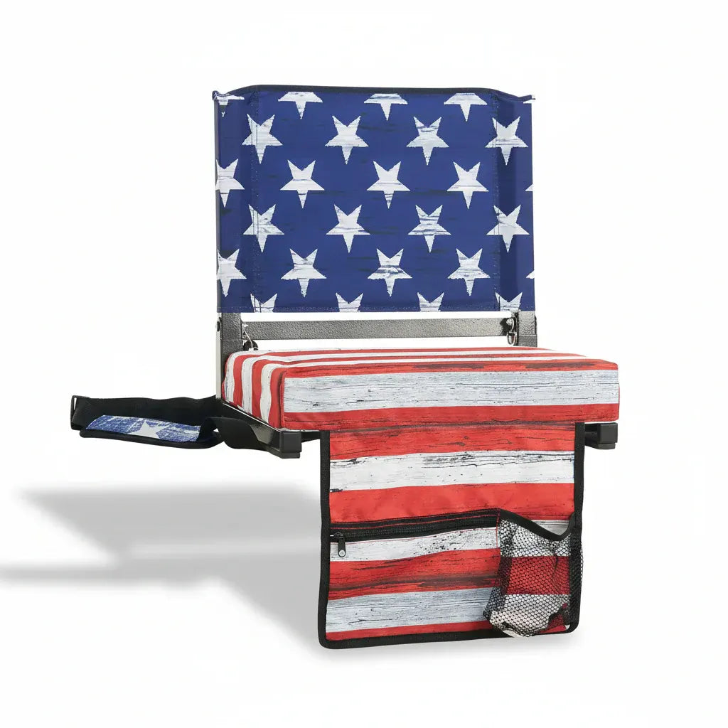 Padded Folding Bleacher Chair with Backrest for Stadium Seating