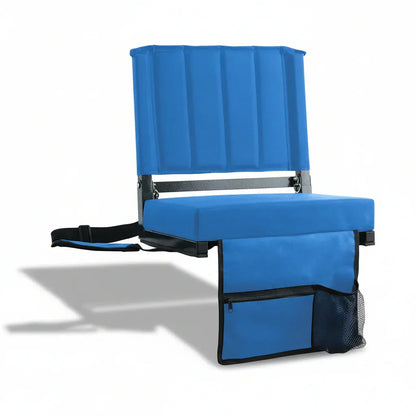 Padded Folding Bleacher Chair with Backrest for Stadium Seating