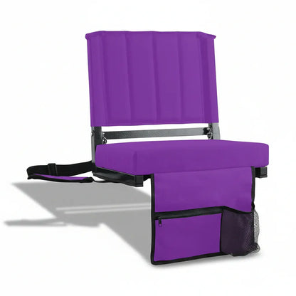 Padded Folding Bleacher Chair with Backrest for Stadium Seating