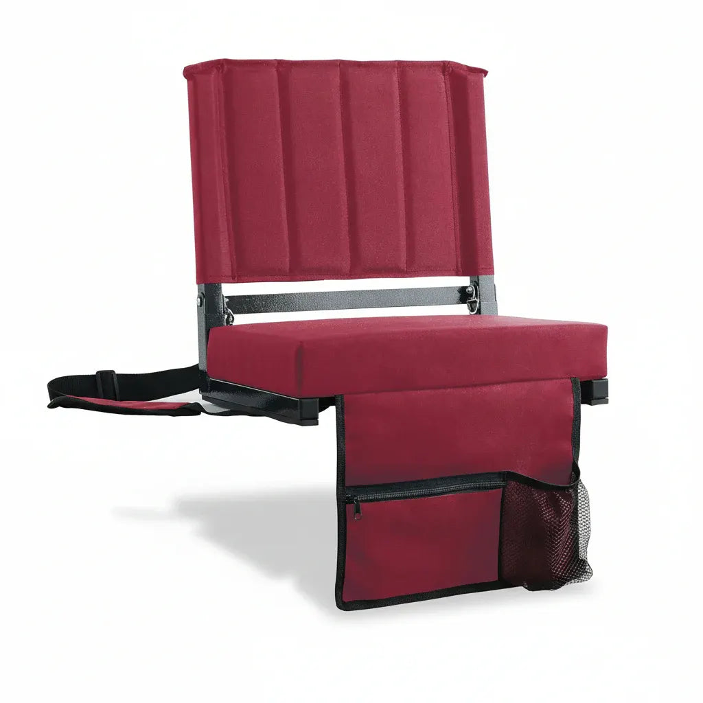 Padded Folding Bleacher Chair with Backrest for Stadium Seating