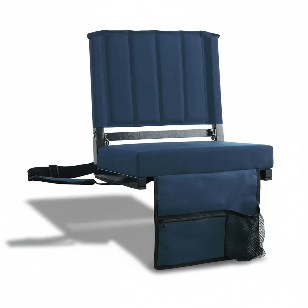 Padded Folding Bleacher Chair with Backrest for Stadium Seating