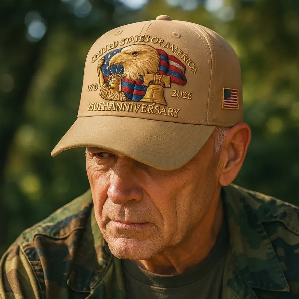 Patriotic Eagle 250th Anniversary Veterans Baseball Cap for Men