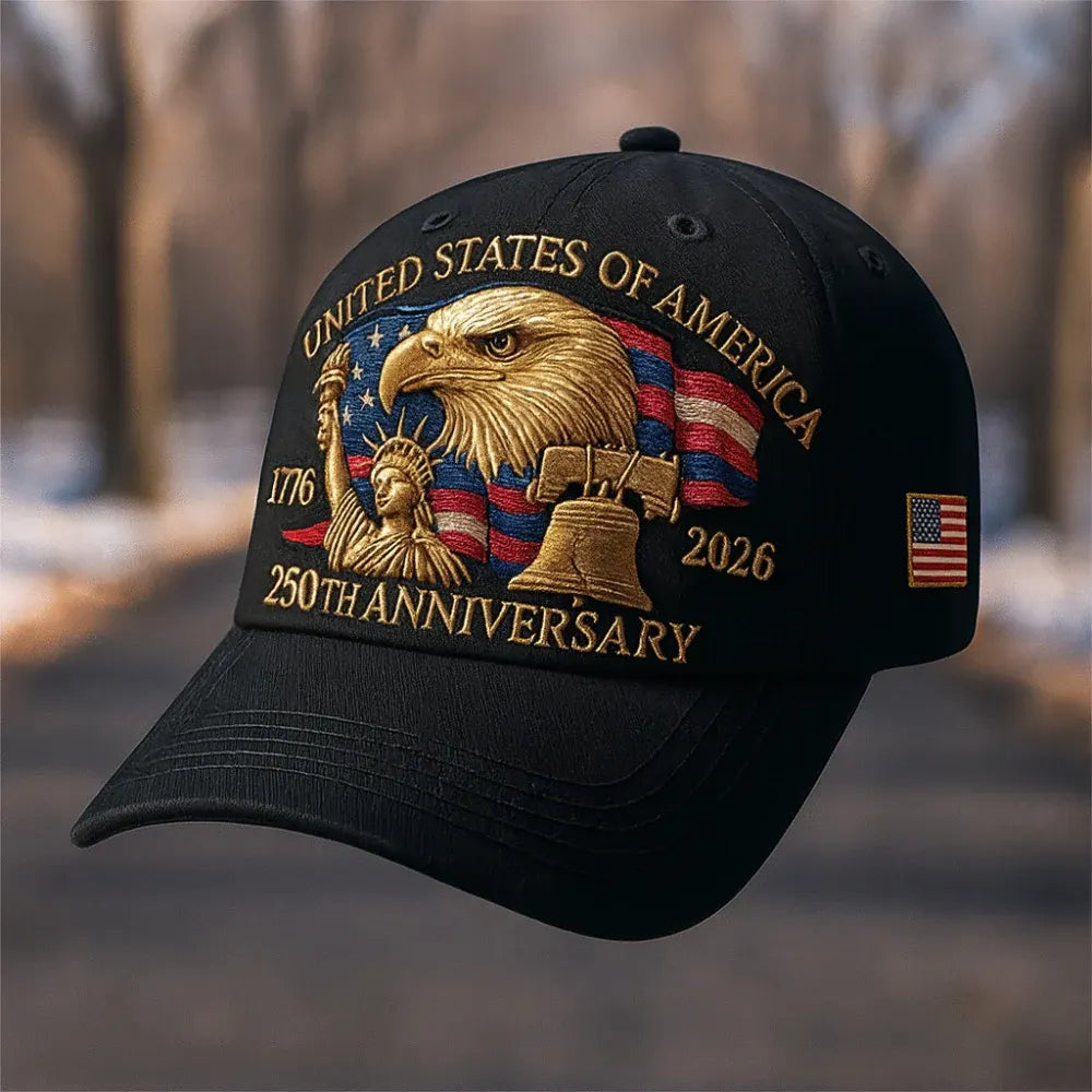 Patriotic Eagle 250th Anniversary Veterans Baseball Cap for Men