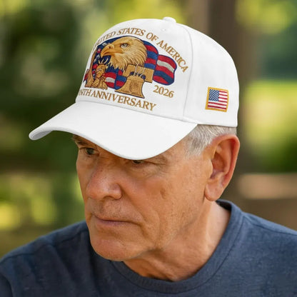 Patriotic Eagle 250th Anniversary Veterans Baseball Cap for Men