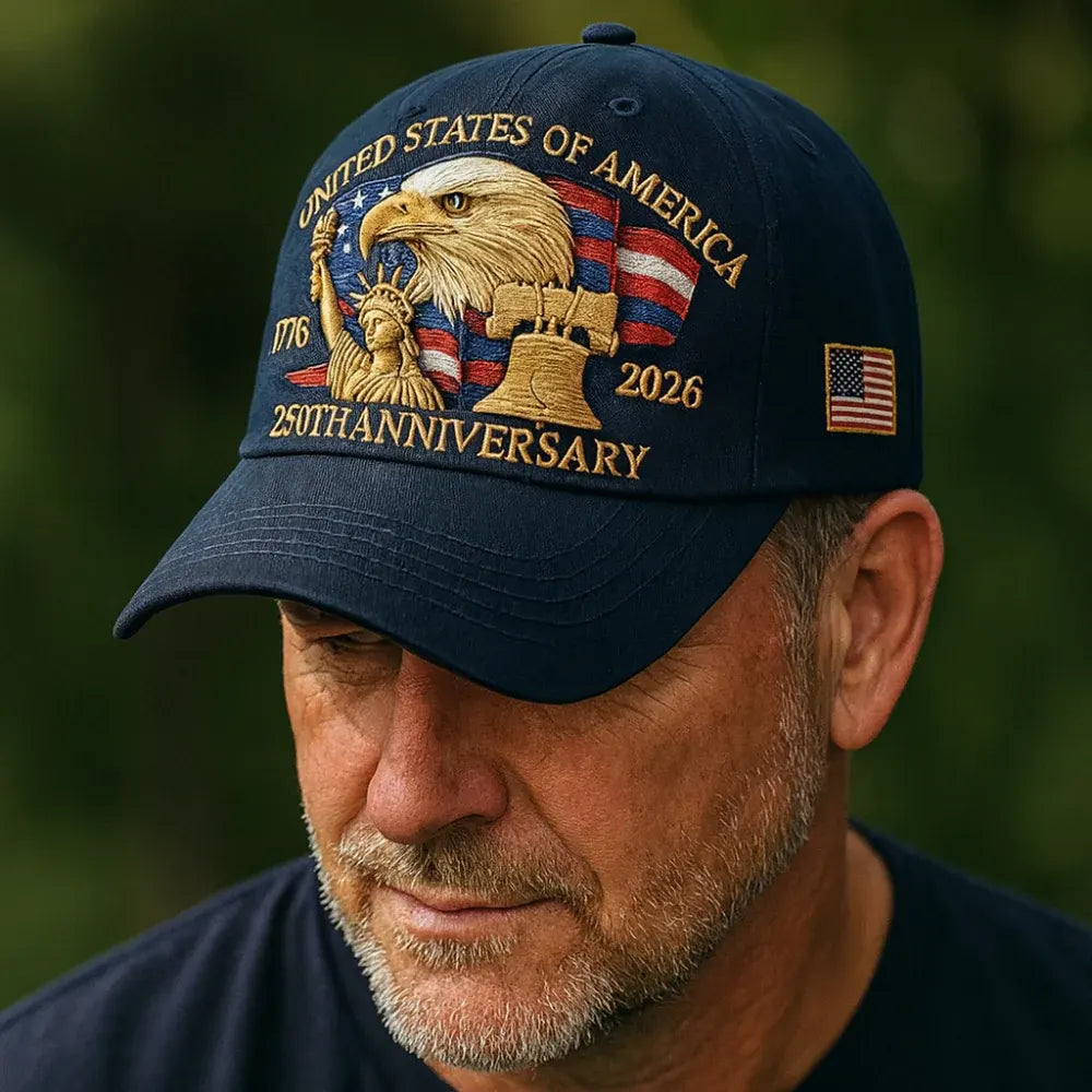 Patriotic Eagle 250th Anniversary Veterans Baseball Cap for Men