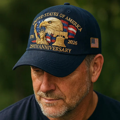 Patriotic Eagle 250th Anniversary Veterans Baseball Cap for Men