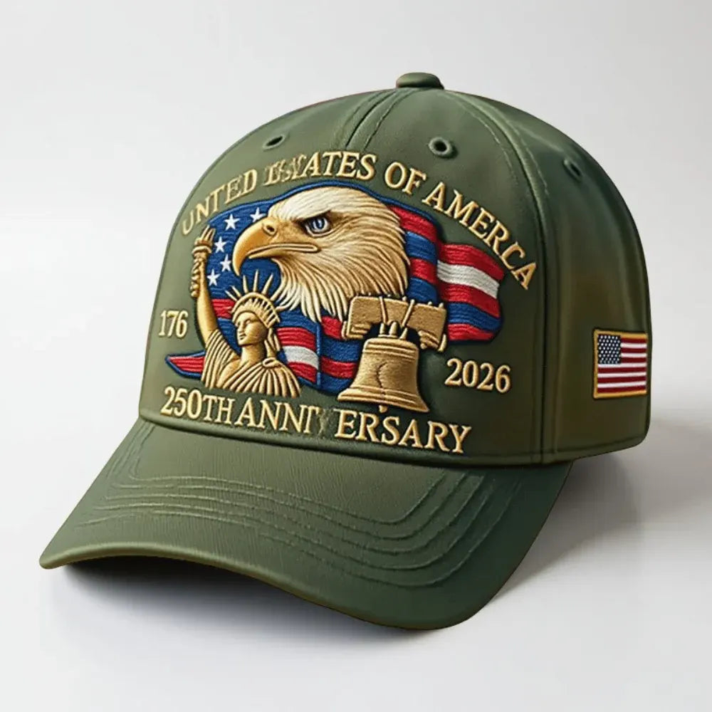 Patriotic Eagle 250th Anniversary Veterans Baseball Cap for Men