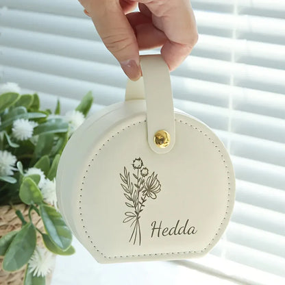 Personalized Mother's Day Jewelry Organizer Travel Earring Case
