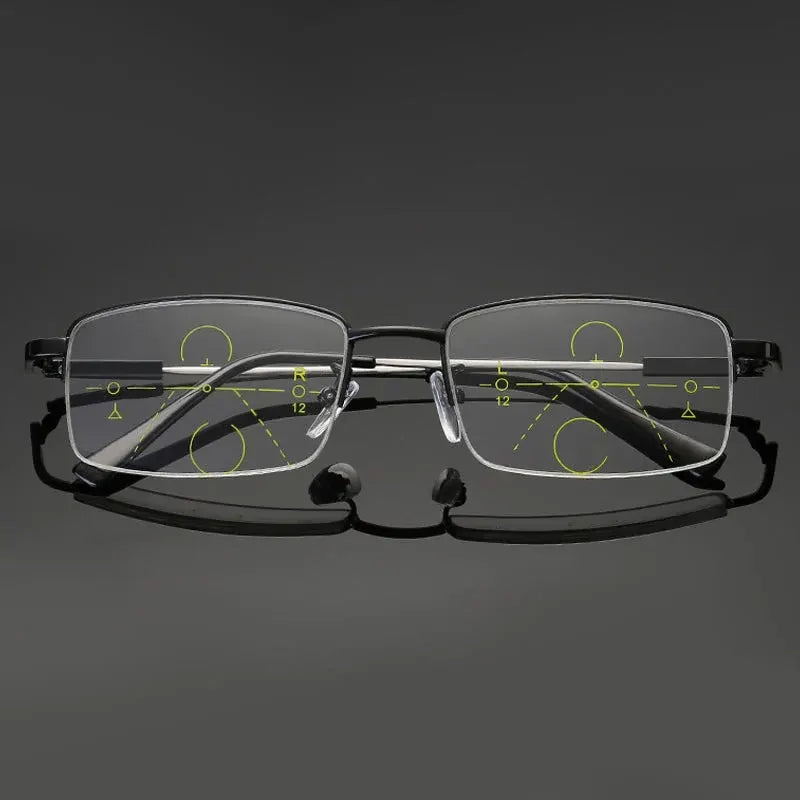 Photochromic Progressive Reading Glasses with Blue Light Blocking Lenses