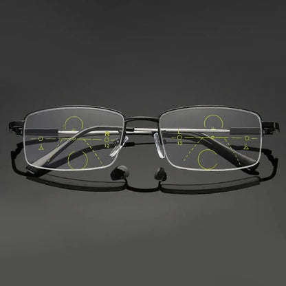 Photochromic Progressive Reading Glasses with Blue Light Blocking Lenses