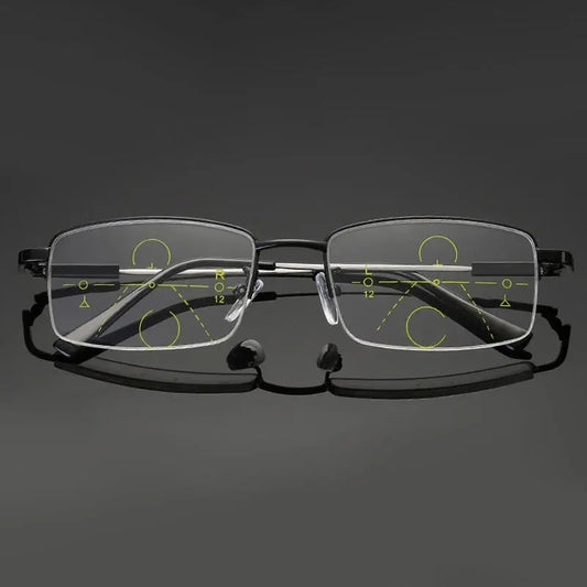Photochromic Progressive Reading Glasses with Blue Light Blocking Lenses