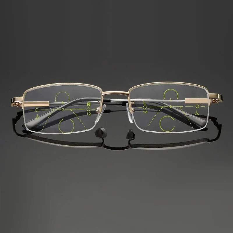 Photochromic Progressive Reading Glasses with Blue Light Blocking Lenses