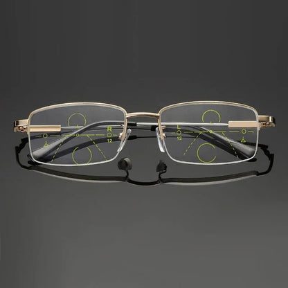 Photochromic Progressive Reading Glasses with Blue Light Blocking Lenses