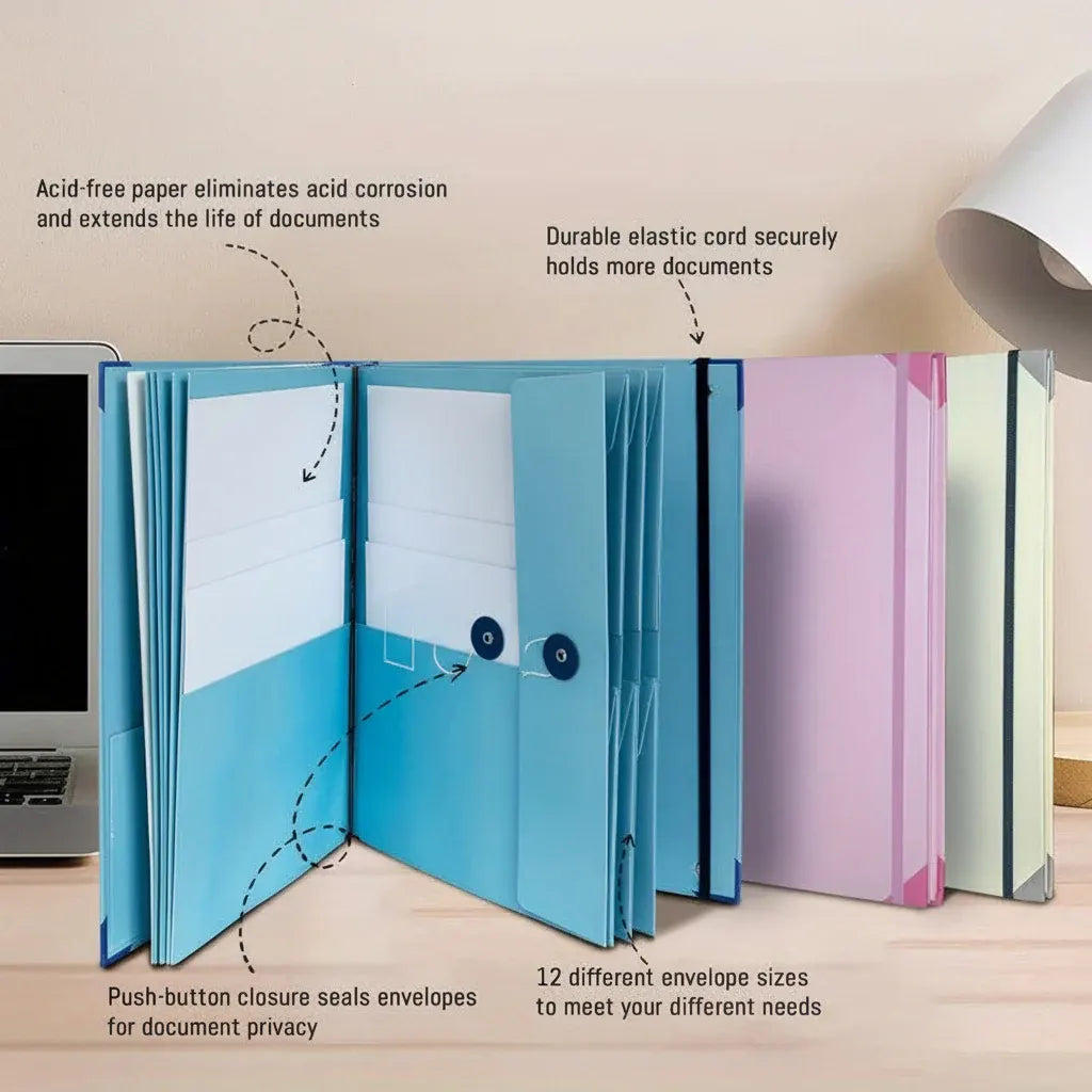 Pink Document Binder Kit for Home Record Storage