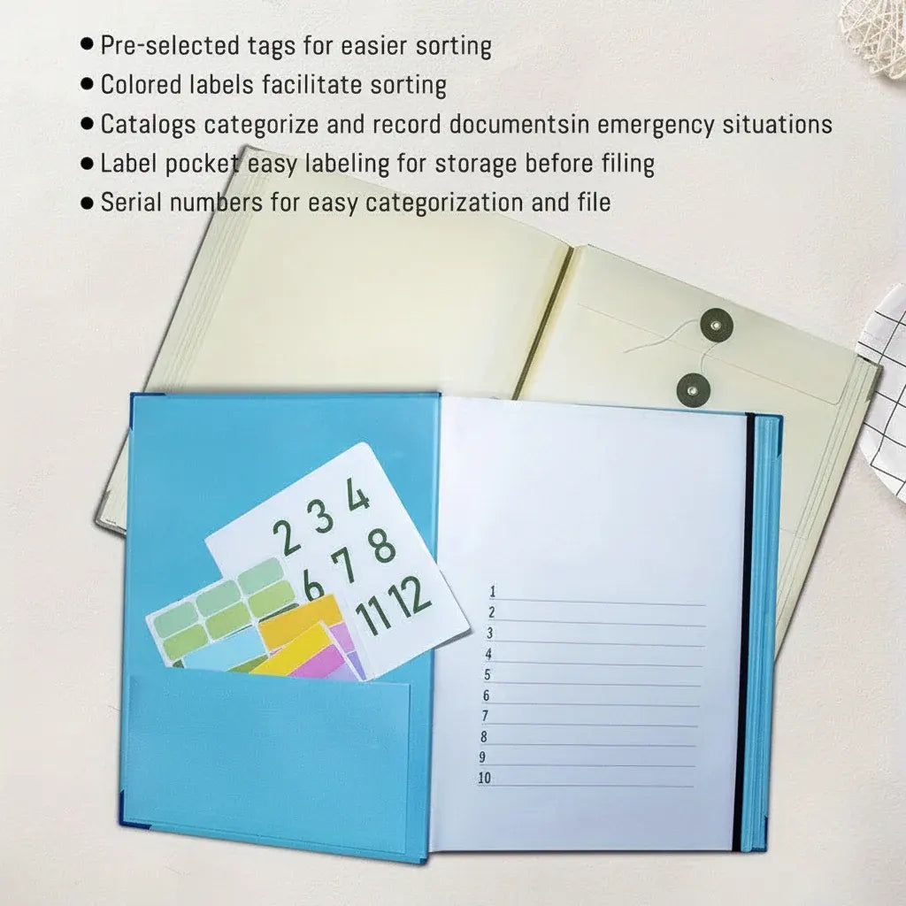 Pink Document Binder Kit for Home Record Storage