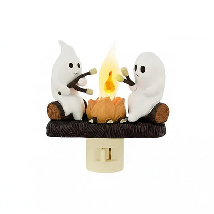 Plug-In LED Ghost Night Light Halloween Room Decoration