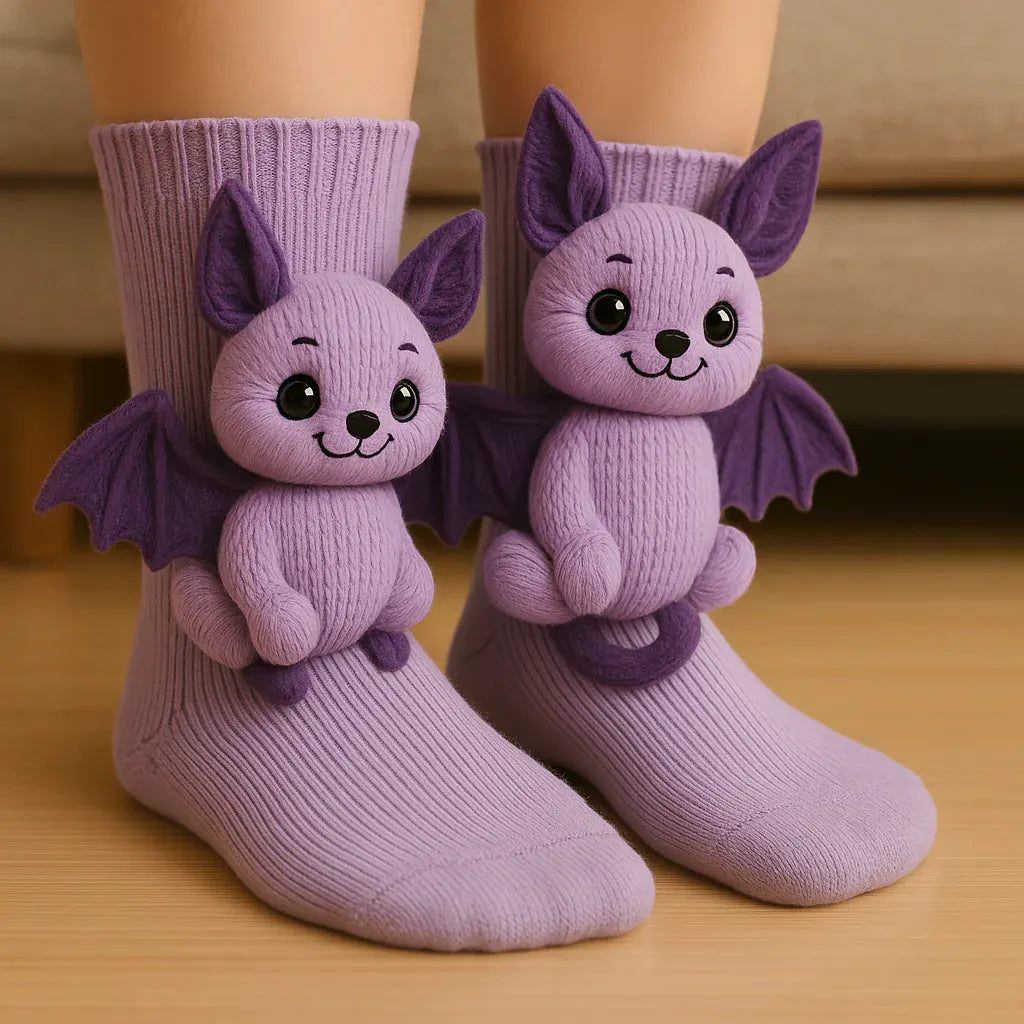 Plush Animal Slipper-Style Winter Socks Footwear