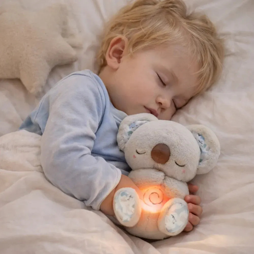 Plush Bear Nightlight with Breathing Motion for Baby Sleep