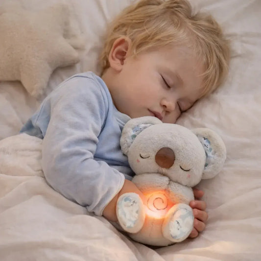 Plush Bear Nightlight with Breathing Motion for Baby Sleep