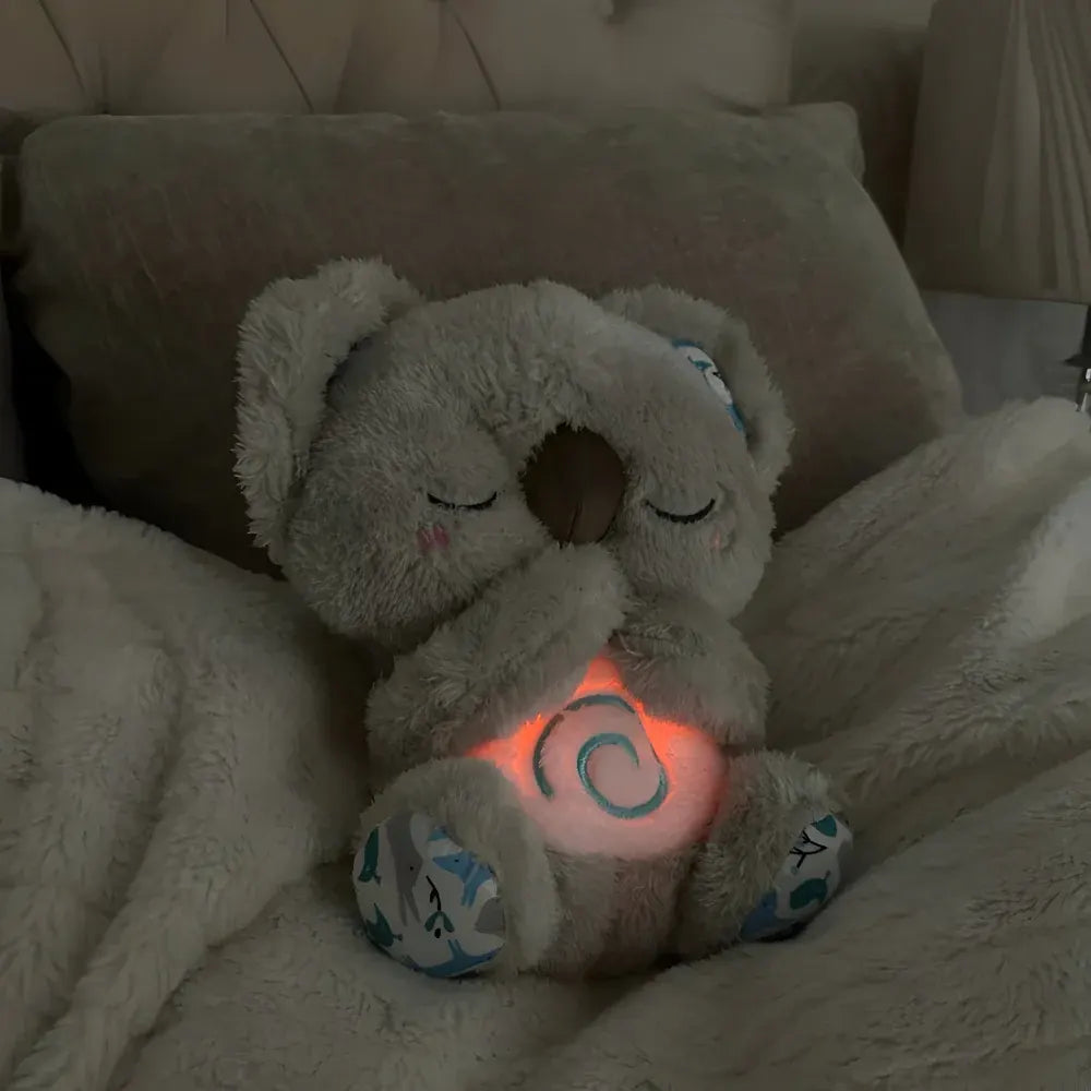 Plush Bear Nightlight with Breathing Motion for Baby Sleep