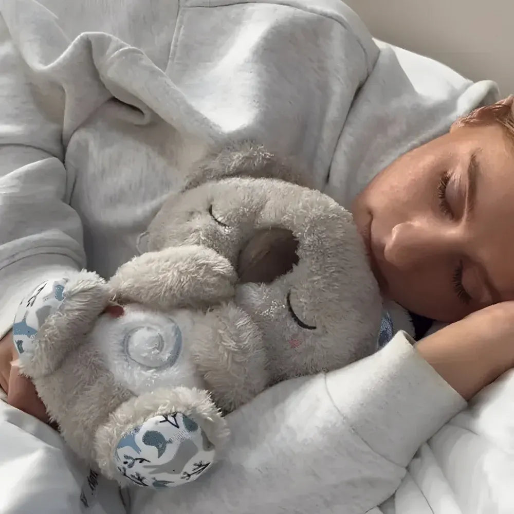 Plush Bear Nightlight with Breathing Motion for Baby Sleep
