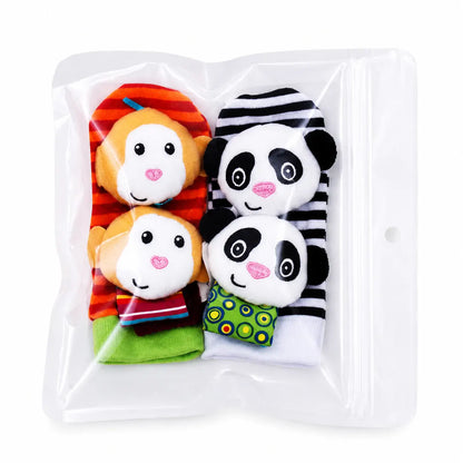 Plush Sensory Socks with Wristbands for Baby