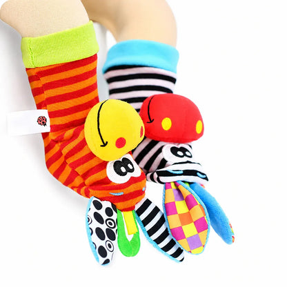 Plush Sensory Socks with Wristbands for Baby
