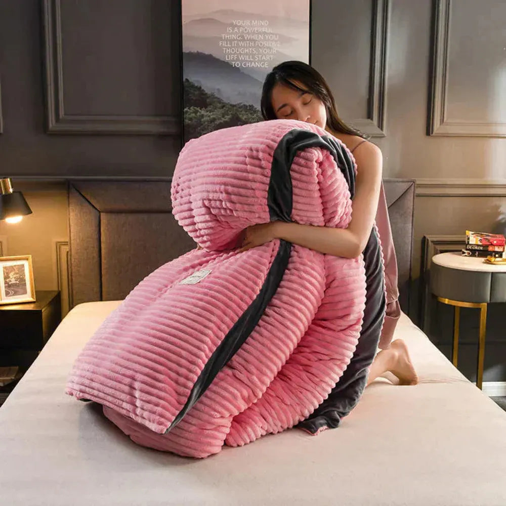Plush-Style Winter Bedspread Duvet Cover Set