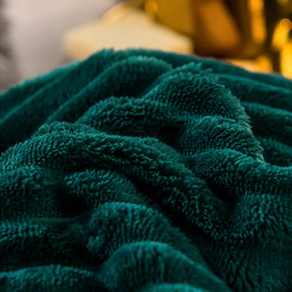 Plush-Style Winter Bedspread Duvet Cover Set