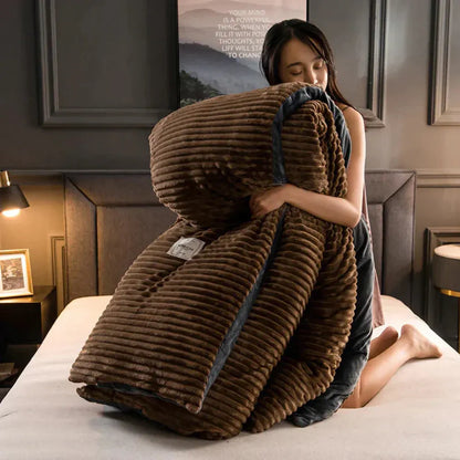 Plush-Style Winter Bedspread Duvet Cover Set