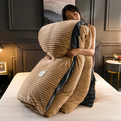 Plush-Style Winter Bedspread Duvet Cover Set