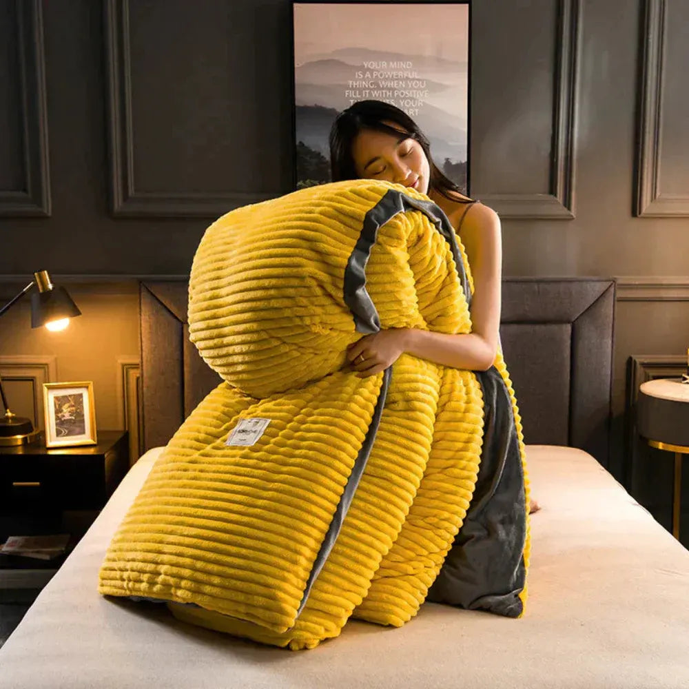 Plush-Style Winter Bedspread Duvet Cover Set