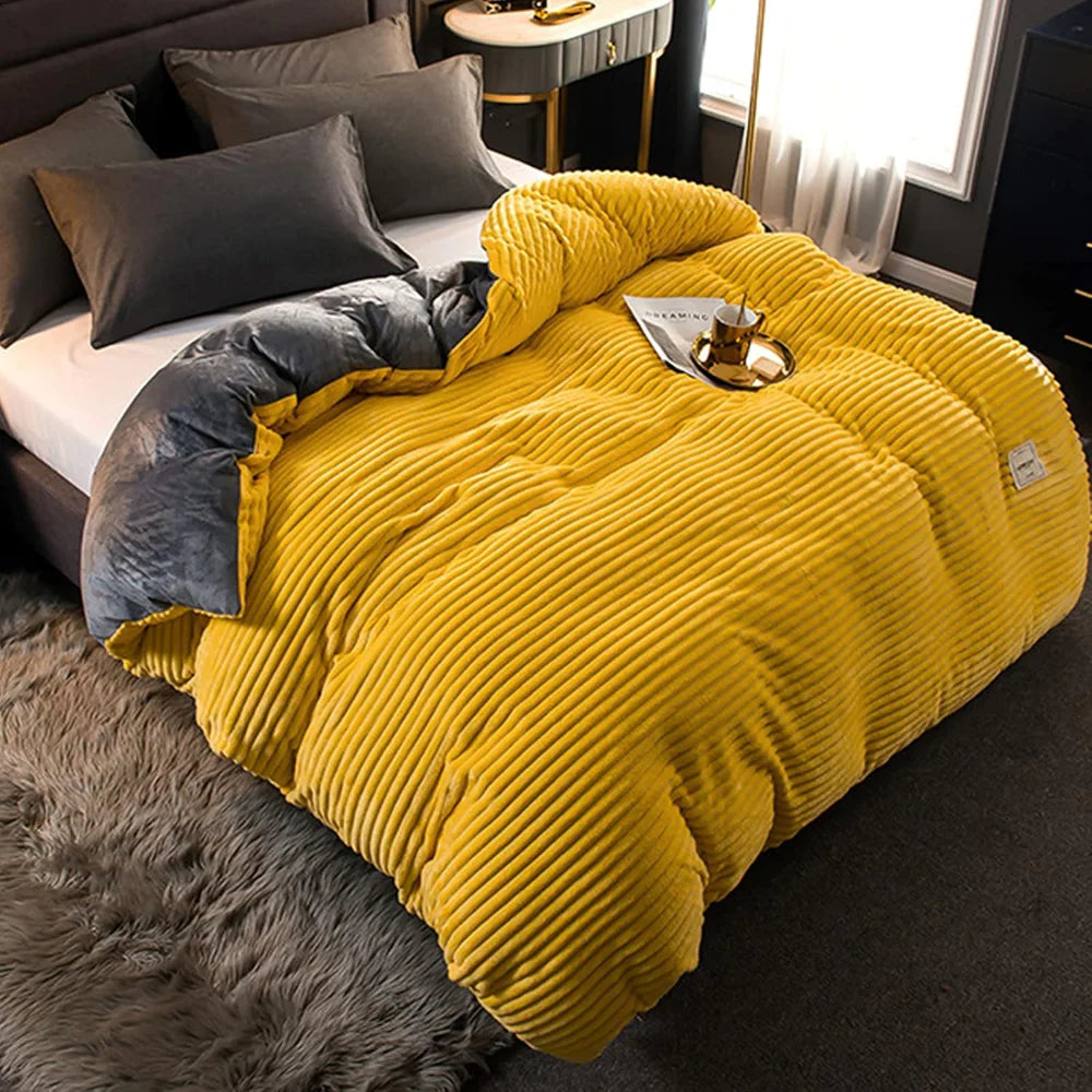 Plush-Style Winter Bedspread Duvet Cover Set