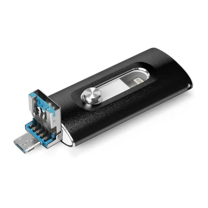 Portable 4-in-1 USB 3.0 SSD External Hard Drive with OTG Flash Storage