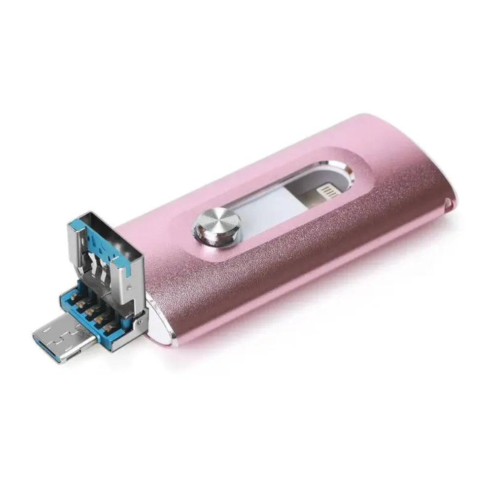 Portable 4-in-1 USB 3.0 SSD External Hard Drive with OTG Flash Storage