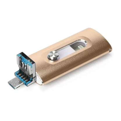 Portable 4-in-1 USB 3.0 SSD External Hard Drive with OTG Flash Storage