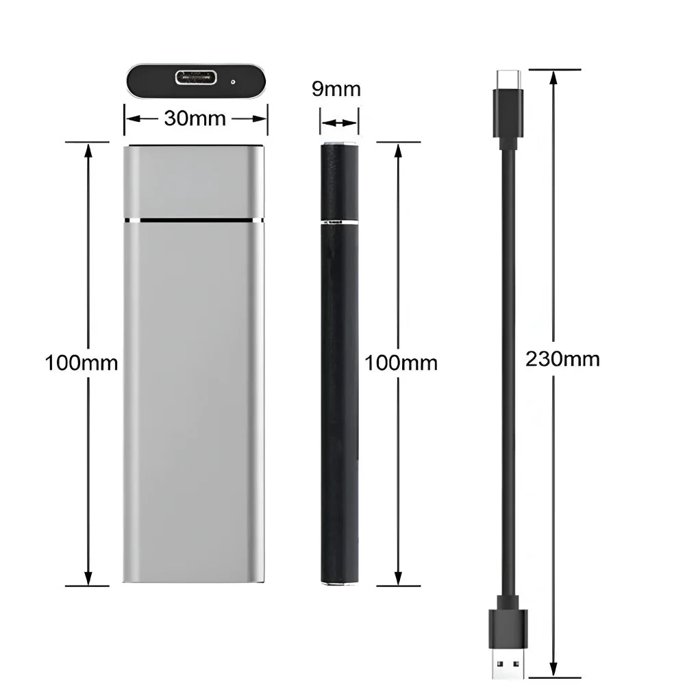Portable Aluminum External Storage Drive