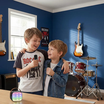 Portable Bluetooth Karaoke Speaker with Wireless Microphones
