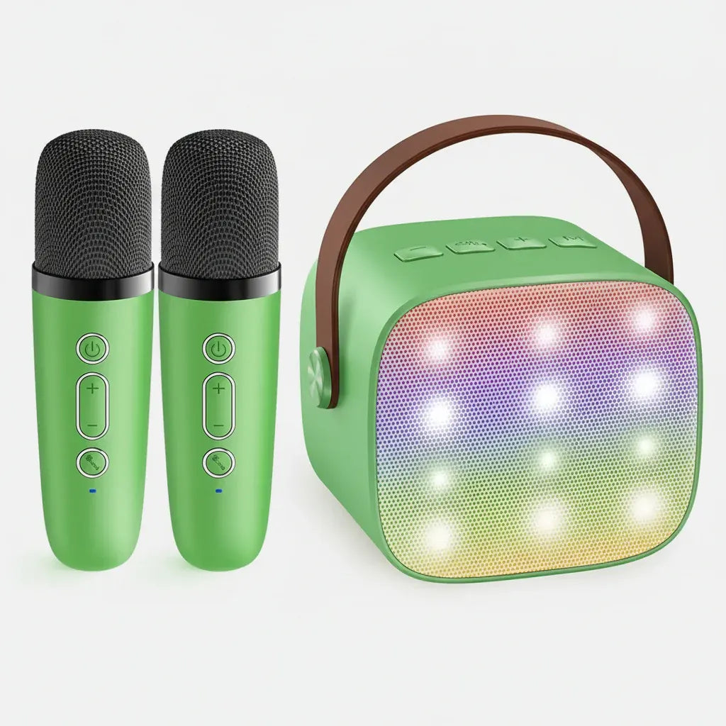 Portable Bluetooth Karaoke Speaker with Wireless Microphones